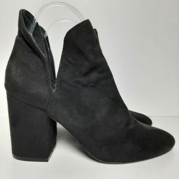 STEVE MADDEN Rotary Suede Booties Shooties Black Sz 9 B - Picture 3 of 13
